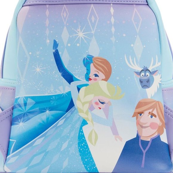 Loungefly Disney Frozen Princess Castle Womens Mini Backpack Purse Elsa Olaf NWT - Picture 4 of 7